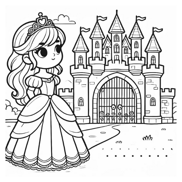 Royal Wonders: Princesses and Castles Coloring Book