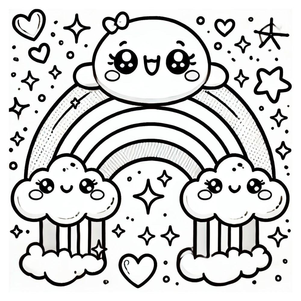 Kawaii Dreamland: A Magical Coloring Adventure