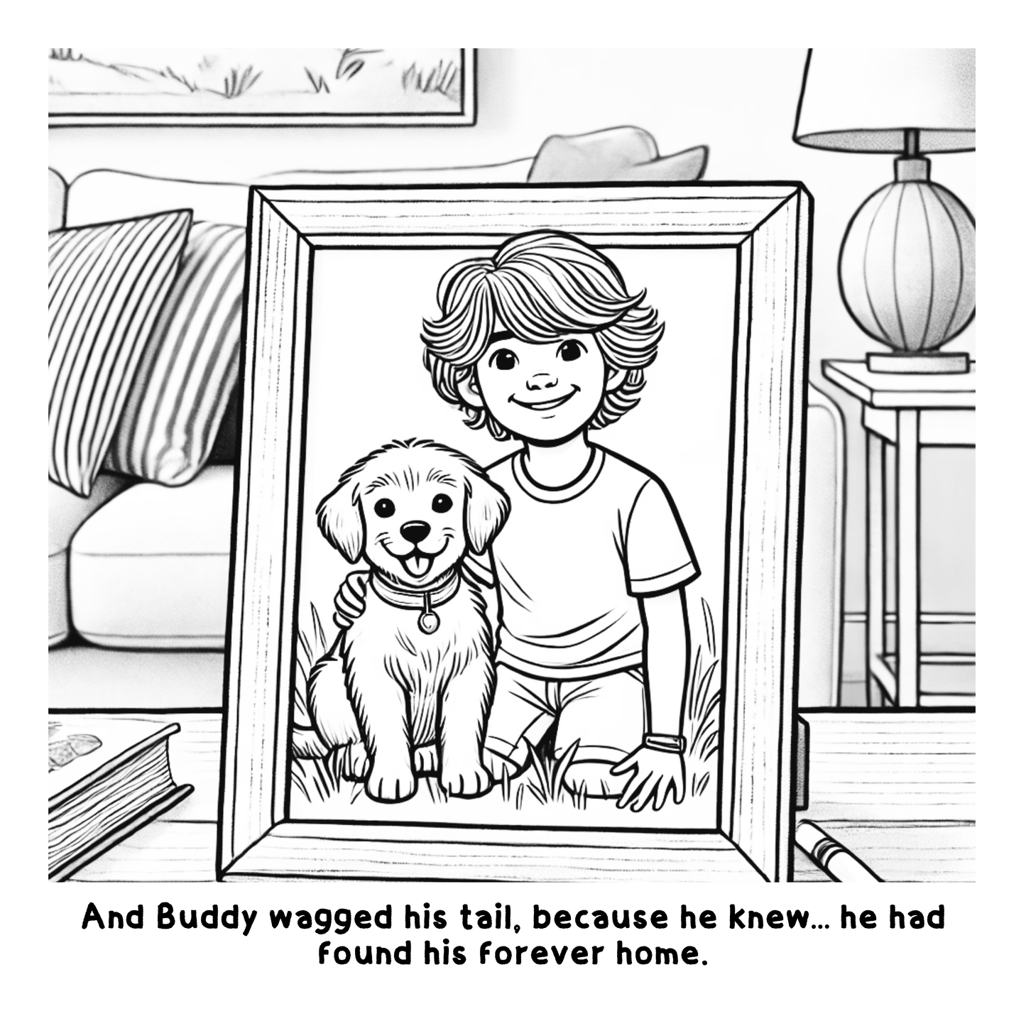 Leo and his First Puppy: Fun Coloring Story Book
