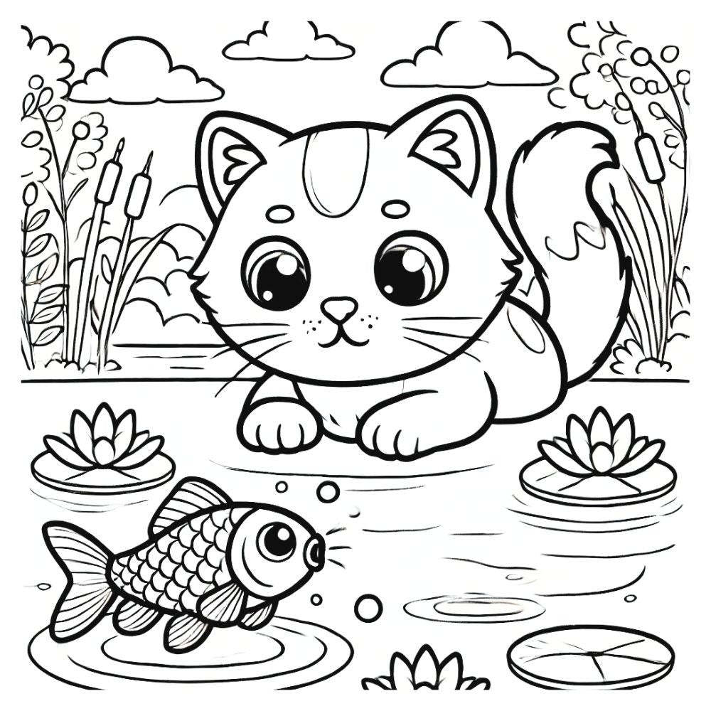 Purrfect Moments: A Cozy Cat Coloring Book