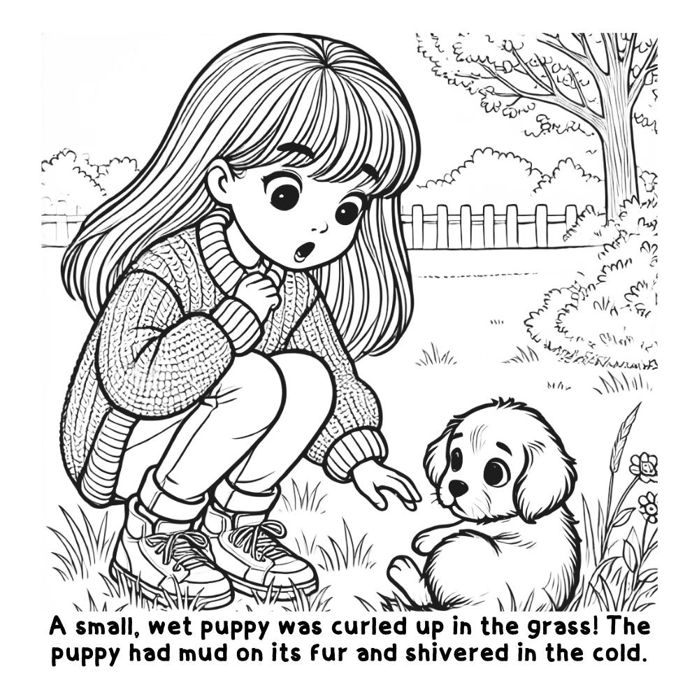 Emma and the Lost Puppy: An Interactive Coloring Book