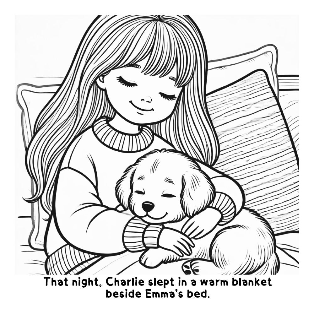 Emma and the Lost Puppy: An Interactive Coloring Book