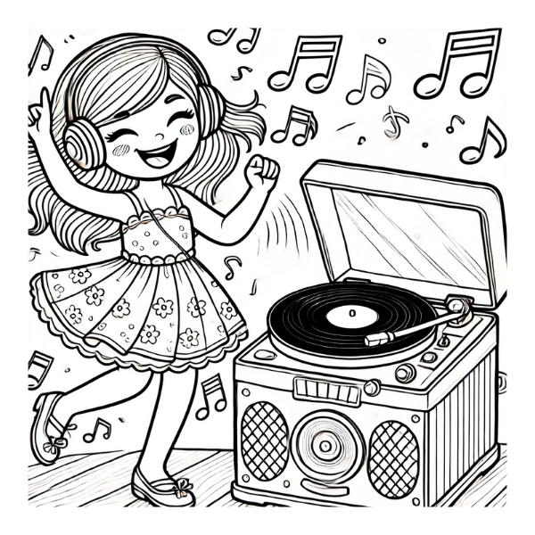 Her Happy World: A Girl's Life in Scenes, A Fun and Creative Coloring Book