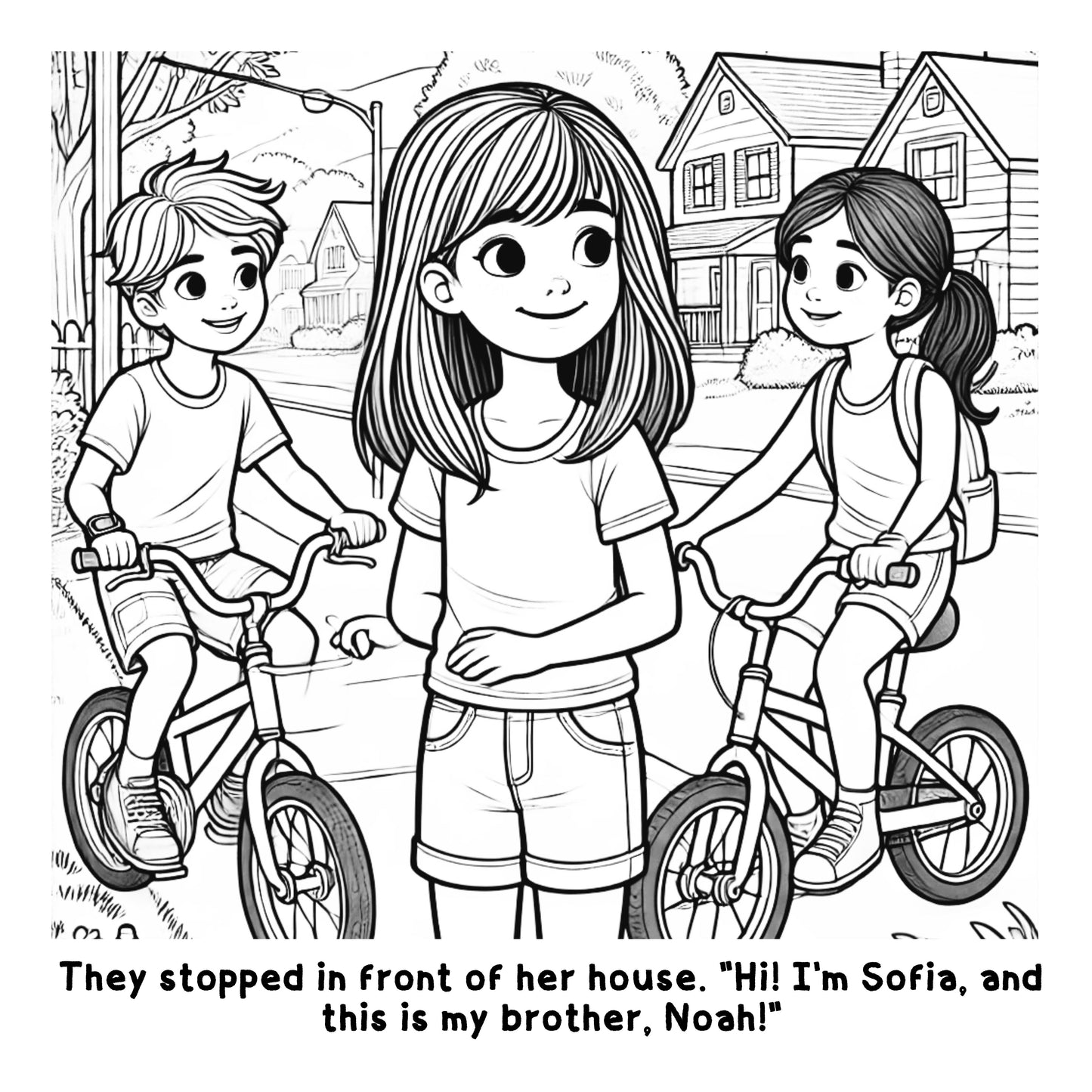 Michelle and her New Neighborhood: A Fun Coloring Story Book