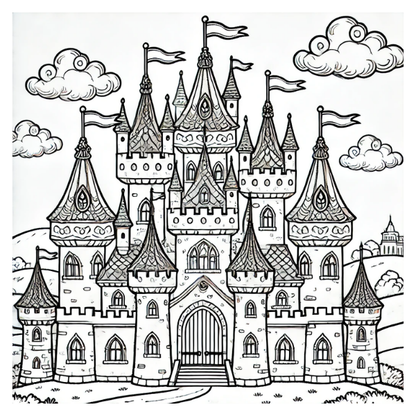 Royal Wonders: Princesses and Castles Coloring Book