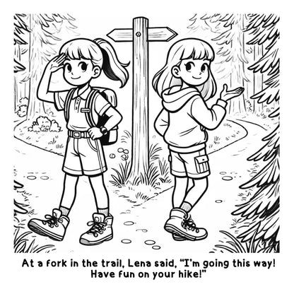 Jennie's First Hike: A Fun Coloring Story Book