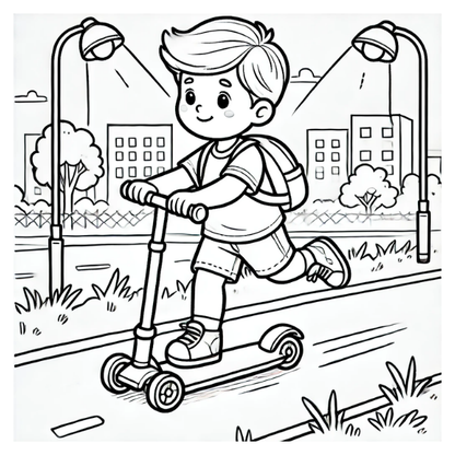 Speed and Explore: A Fun Vehicles Coloring Book