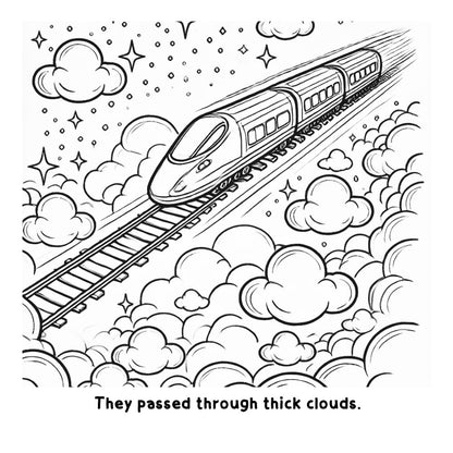 Max and the Midnight Train: A Fun and Interactive Coloring Story Book
