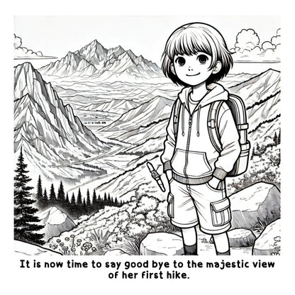 Jennie's First Hike: A Fun Coloring Story Book