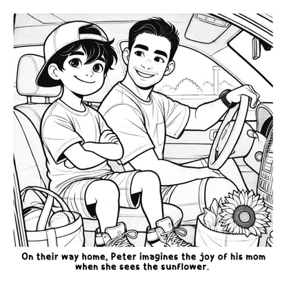 Saturdays Market Adventure of Peter: A Fun Coloring Story Book