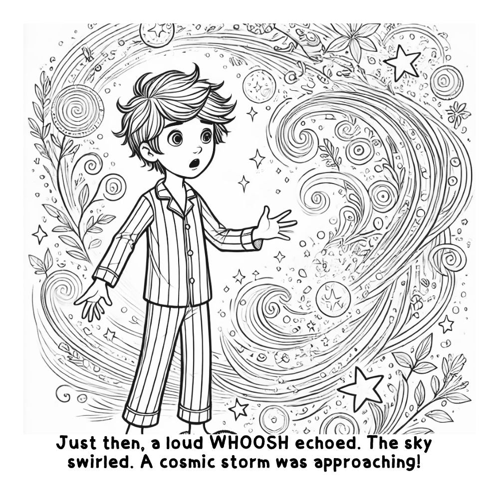 Max and the Midnight Train: A Fun and Interactive Coloring Story Book