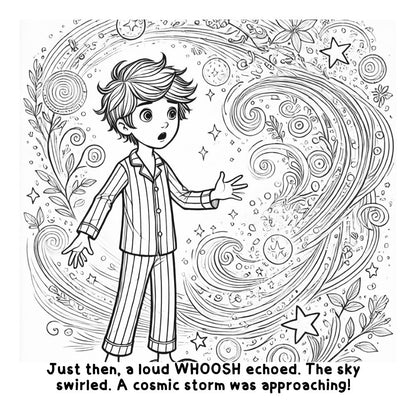Max and the Midnight Train: A Fun and Interactive Coloring Story Book