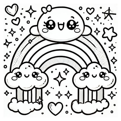 Kawaii Dreamland: A Magical Coloring Adventure