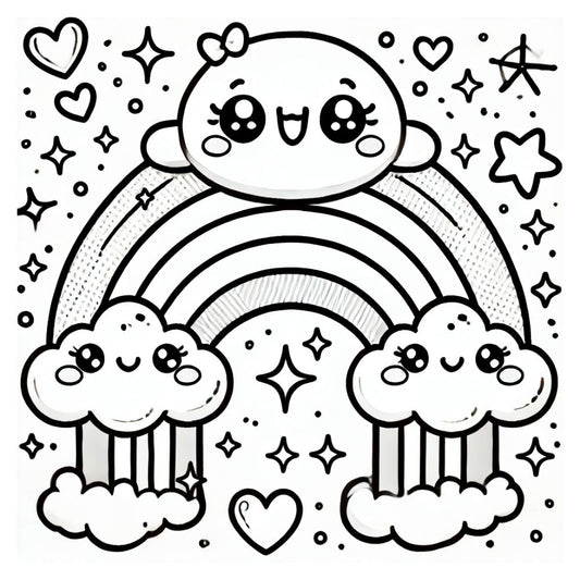 Kawaii Dreamland: A Magical Coloring Adventure