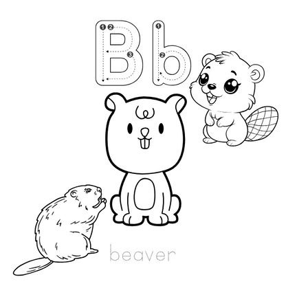 Alphabet Coloring and Tracing Book