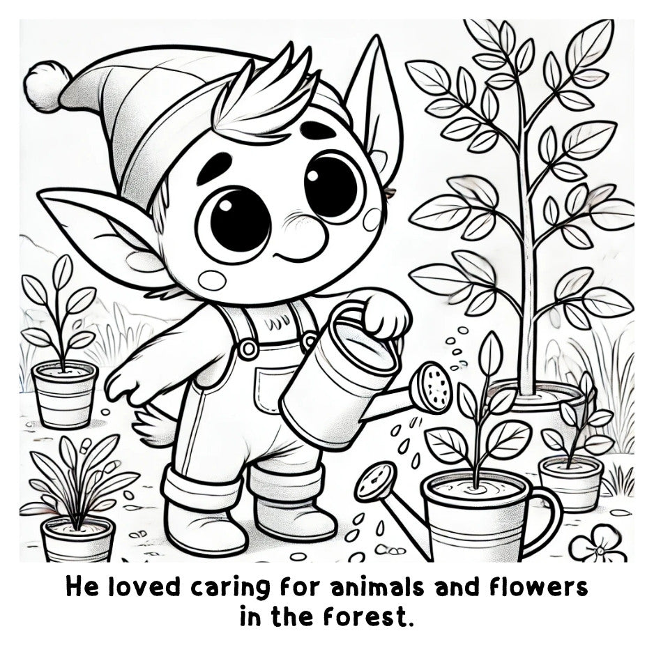 The Tiny Troll with a Big Heart: A Fun Coloring Story Book