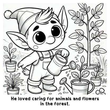 The Tiny Troll with a Big Heart: A Fun Coloring Story Book