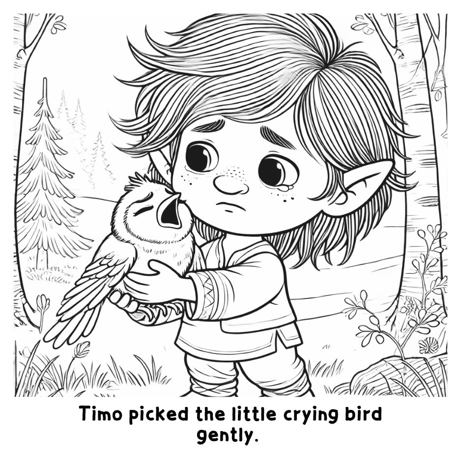 The Tiny Troll with a Big Heart: A Fun Coloring Story Book