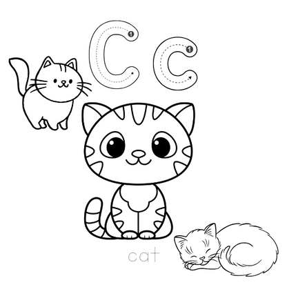 Alphabet Coloring and Tracing Book