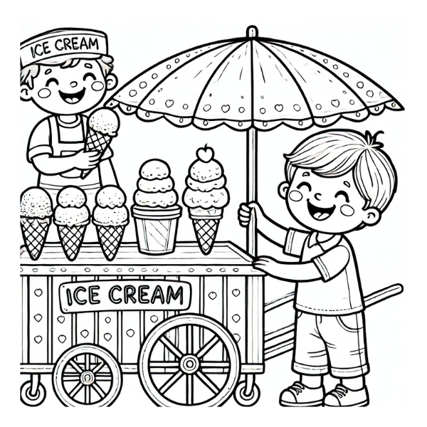 Fresh Finds and Stalls: A Market Day Coloring Book