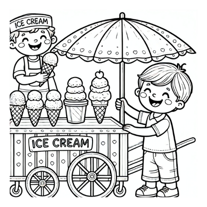 Fresh Finds and Stalls: A Market Day Coloring Book