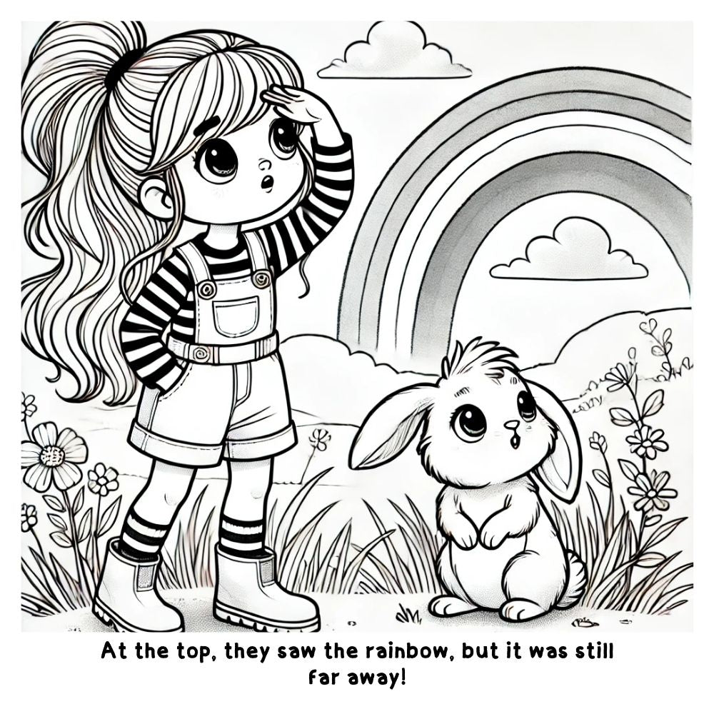 The Girl Who Chased Rainbows: A Fun and Interactive Coloring Book
