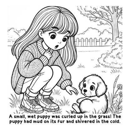 Emma and the Lost Puppy: An Interactive Coloring Book