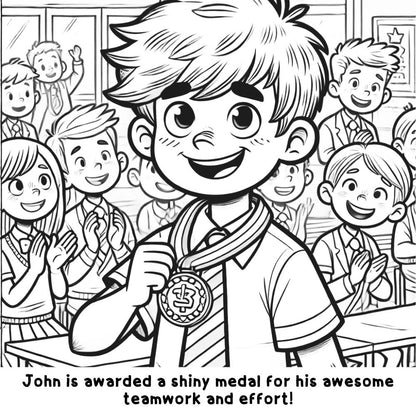 Ready, Set, Go! Lily and John's Sports Fest: A Fun and Interactive Coloring Story Book
