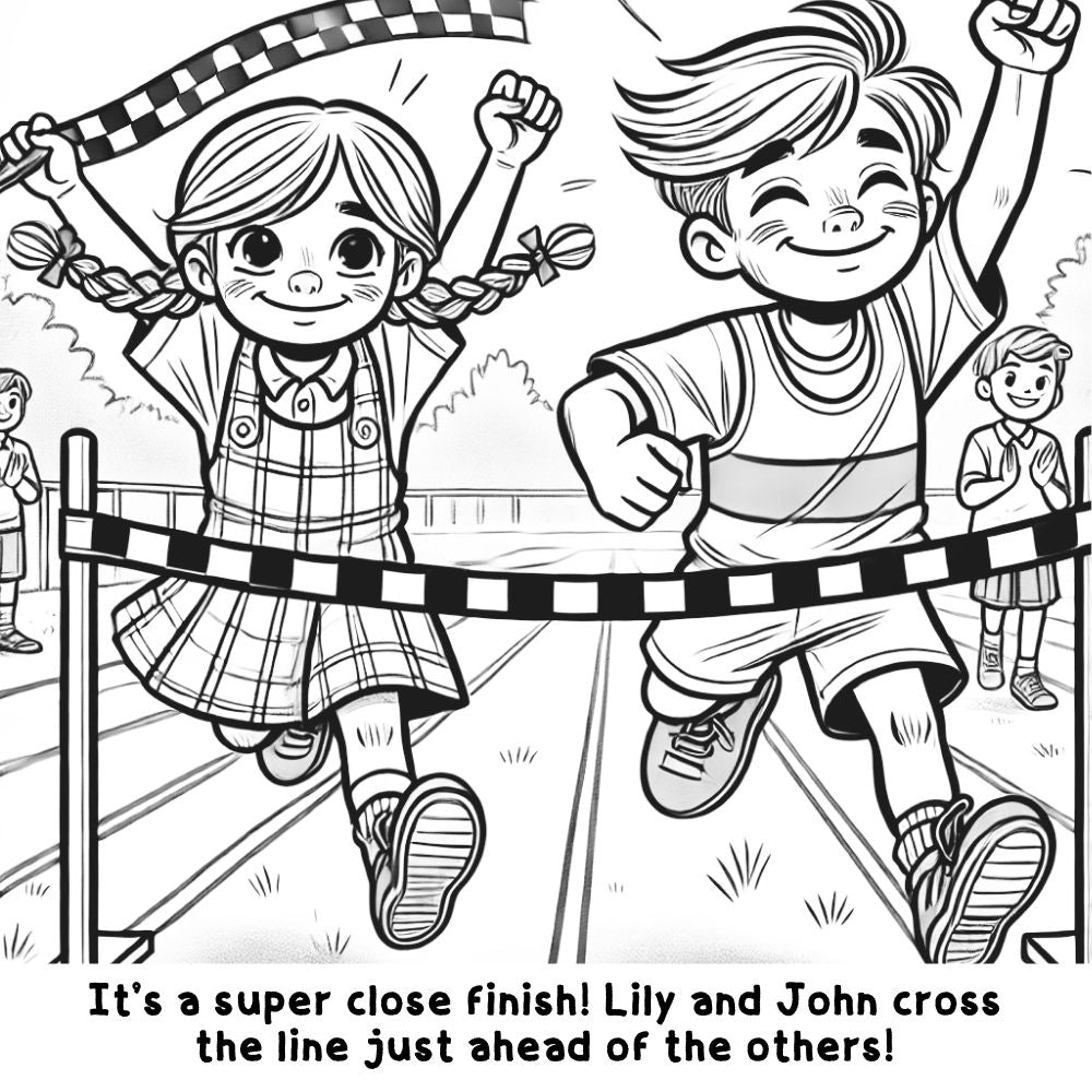 Ready, Set, Go! Lily and John's Sports Fest: A Fun and Interactive Coloring Story Book