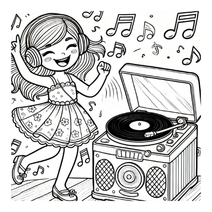 Her Happy World: A Girl's Life in Scenes, A Fun and Creative Coloring Book