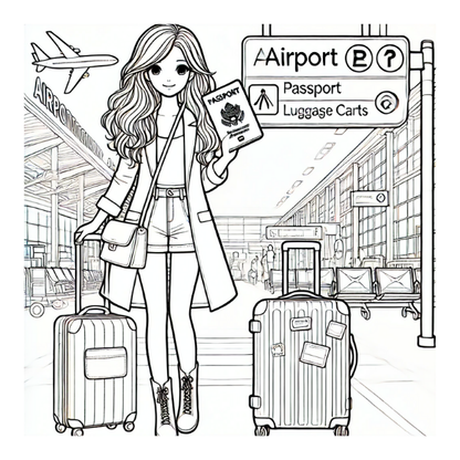 Her Happy World: A Girl's Life in Scenes, A Fun and Creative Coloring Book